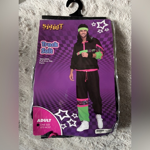 NIP Spirit Halloween 80s Tracksuit Costume - Picture 2 of 3